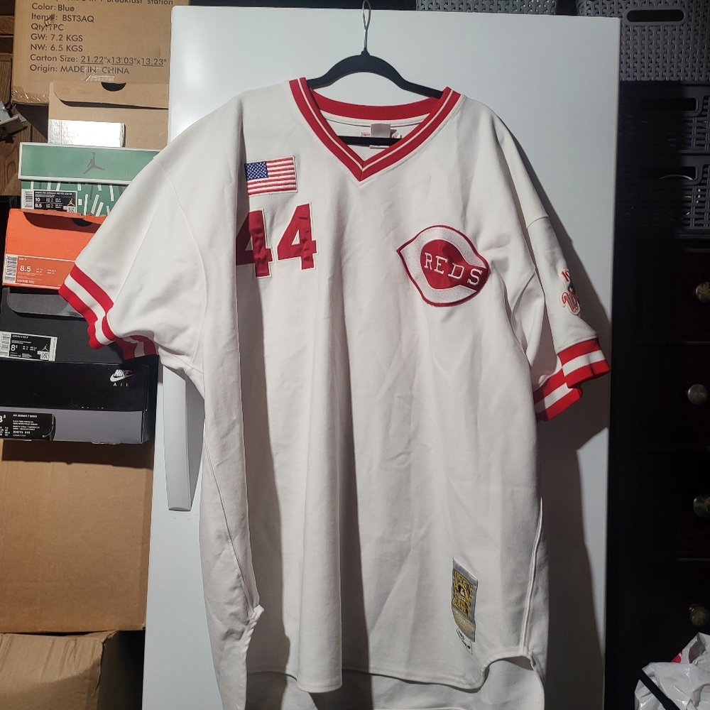 1990 World Series Cincinnati Reds 44 Eric Davis Jersey Size 60 3XL XXXL